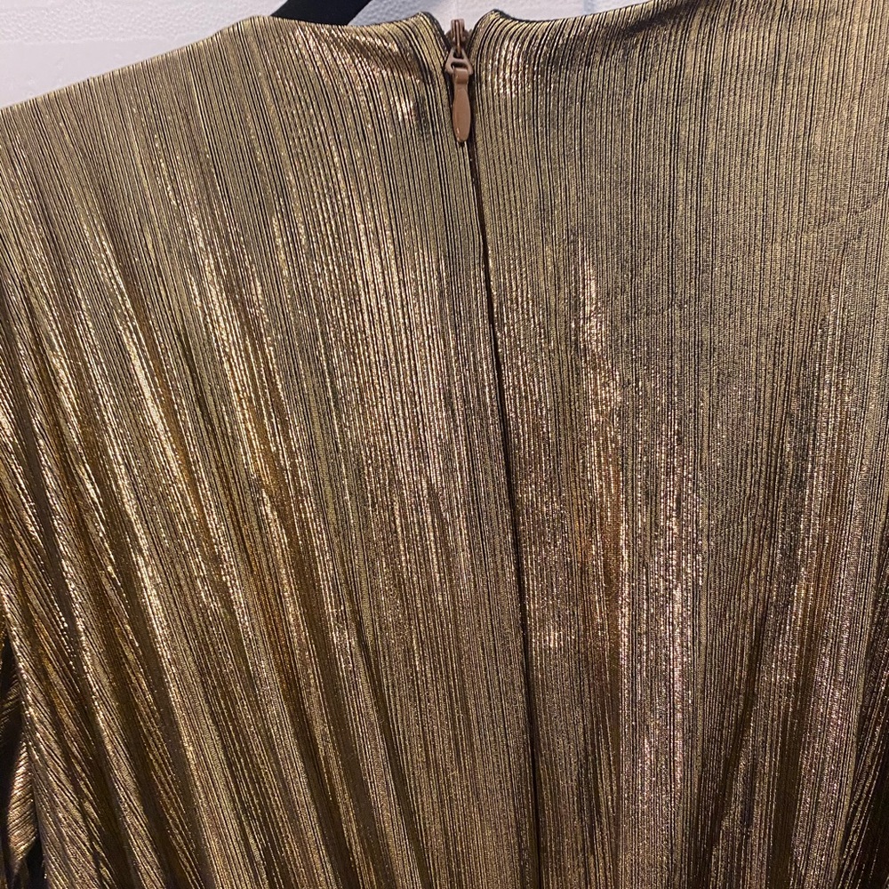 House of CB London golden metallic mini dress, size XS - Picture 7 of 8